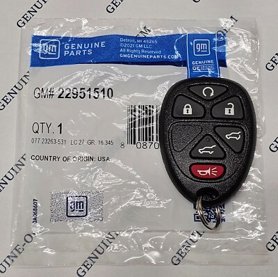 2007-2014 Chevrolet GMC Keyless Remote Entry Key Fob Transmitter GM 22951510 OEM