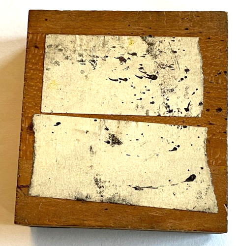 Vintage Palm Tree Wood & Metal Block Print Stamp 2.5" - Picture 3 of 3