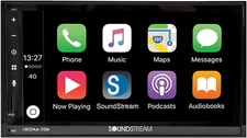 Soundstream 2 Double Din Android Auto CarPlay Bluetooth Car Player VRCPAA-70M