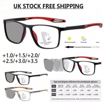 Progressive Photochromic Multifocal Reading Glasses 3 In 1 Outdoor Bifocal Sunglasses TR90 Sports Anti Blue Near Far Eyeglasses – Buy The Best Products In The Online Store - Foto 13
