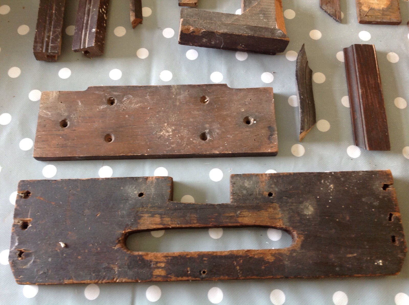 Antique Clock Case Parts Embellishments Decoration Seatboard Repair