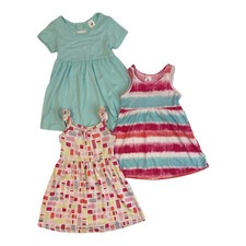 Member's Mark Girl's 3-Pack Warm Weather Sleeveless  Short Sleeve Dress Set