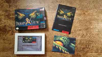 SUPER NINTENDO SNES - DRAGONVIEW DRAGON VIEW - USA NTSC CIB #HC POSTER 