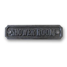 Cast Iron Antique Style SHOWER ROOM SIGN PLAQUE