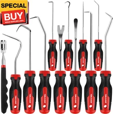 12PCS Pick and Hook Set with Scraper and Magnetic Telescoping Tool Kit for Autom