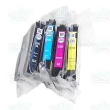 4pk Genuine Epson 220XL Black & 220 Color Ink WF2630 WF2760 WF2660 (NOT Initial)