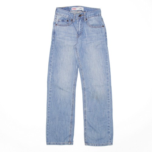 Levi's 505 Blu Denim jeans taglio dritto regolare Ragazzi W23 L25 | eBay