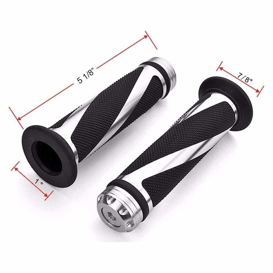 Custom 7/8" Motorcycle Handlebar Hand Grips Rubber For Kawasaki Ninja ZX6R ZX10R - Image 3 of 4