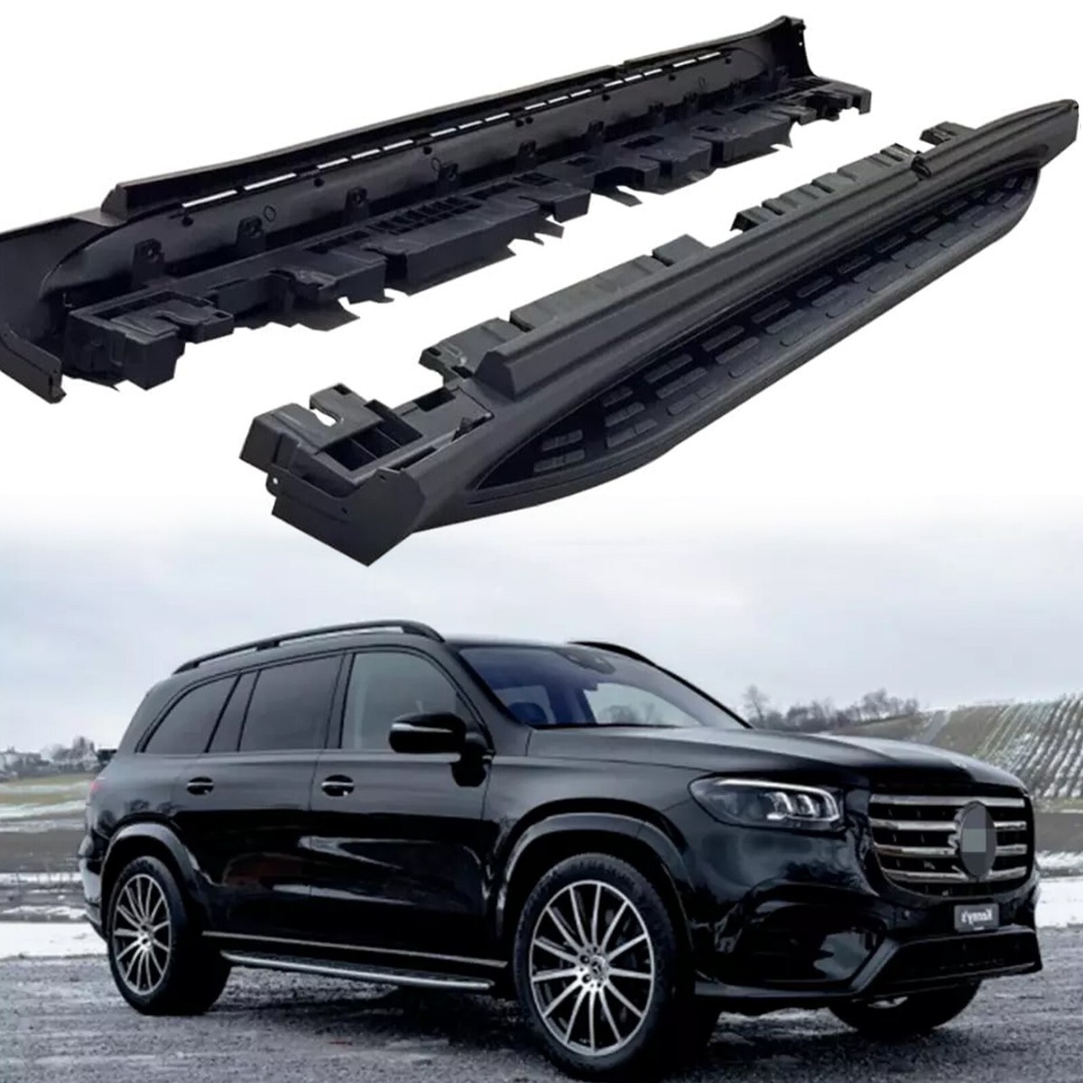 Fits for Mercedes Benz GLS X167 2020-2024 Black Running Board Side