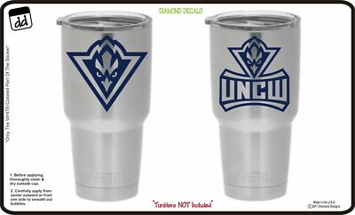 Univ North Carolina Wilmington (Set of 2) Vinyl Decal for Yeti