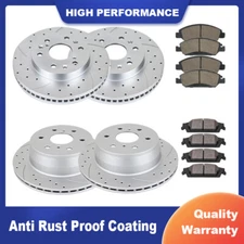 Front Rear Brake Rotors Brake Pads for Chevy Avalanche GMC Tahoe Yukon Disc Kits