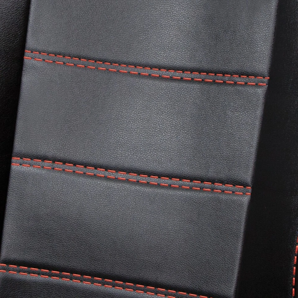 Nuevo conjunto de fundas de asiento de auto camioneta de cuero sintético sin laterales para Dodge Foto 3 de 4