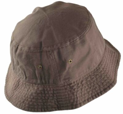 Newhattan Cotton Bucket Hat Brown
