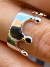 Crown Ring Solid 925 Sterling Silver Men's Ladies Plain King Queen Princess Ring