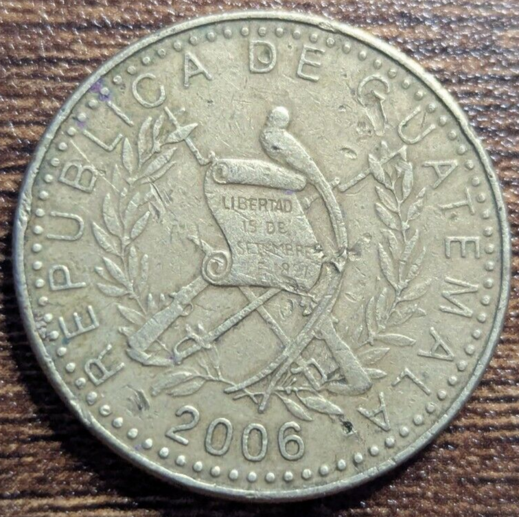 1 Quetzal 2006 Republica De Guatemala Paz 29 Diciembre 1996 Actual