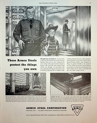 Original Armco Steel Corporation Advertisement from The Saturday Evening Post