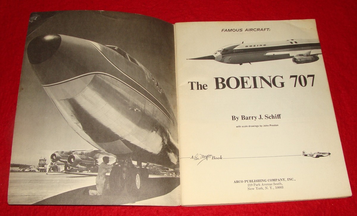 Vintage 1967 Aviation History Book The Boeing 707 w