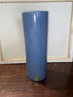 Haeger blue Vase Pottery 1997 Cylinder 12.5 inch Ceramic for Flowers Floral Line