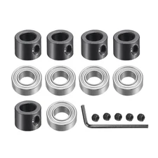 5Pcs Bearings Accessory Kit, Fit for 1/4" Shank Router Bit, 1/4" I.D. 1/2" OD Ba