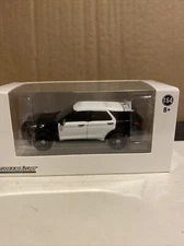2020 Ford Explorer Black And White Blank Police Car 1:64 Greenlight Diecast