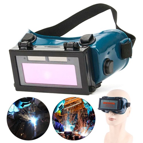 Solar Powered Auto Darkening Soldering Eyeglass Eyes Goggle Welding
