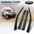 Weather Shield Weathershield Window Visors for Nissan Navara NP300 D23 2015-2024
