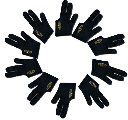 Menge 6 oder 10 Schwarz Linkshänder Champion Billard Handschuh für Pool Queue Sticks - Bild 4 von 8