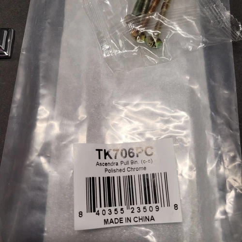 NEW Top Knobs TK706PC Ascendra Pull 9" Polished Chrome (c-c) - Picture 3 of 5