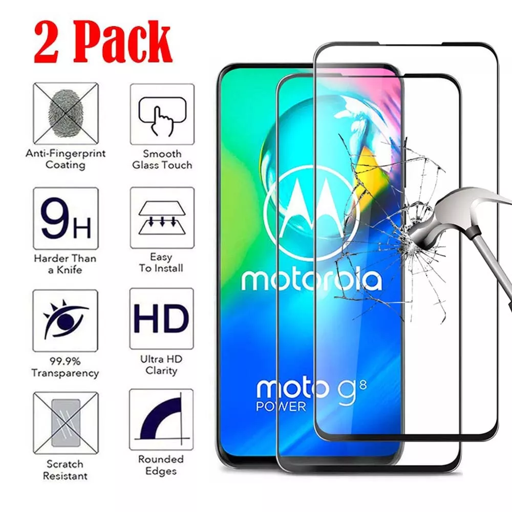 6 PACK For Motorola Moto G Power/G Play/G Stylus Tempered Glass Screen  Protector