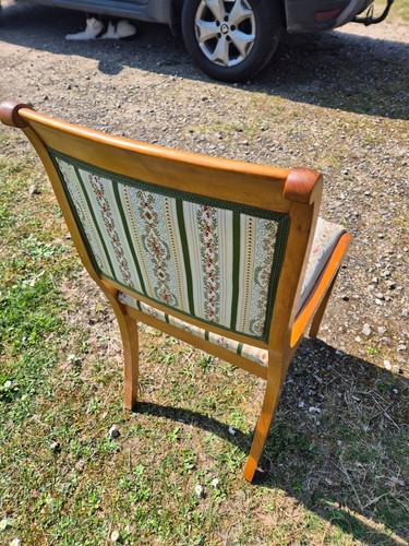 Biedermeier Stuhl, Kirschbaum, restauriert, Polster hat durchgescheuerte Stellen - Bild 12 von 17