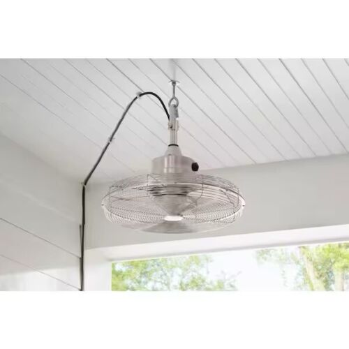 Home Decorators Collection Calthorpe 20 in. Portable Brushed Nickel Ceiling Fan - Picture 2 of 9