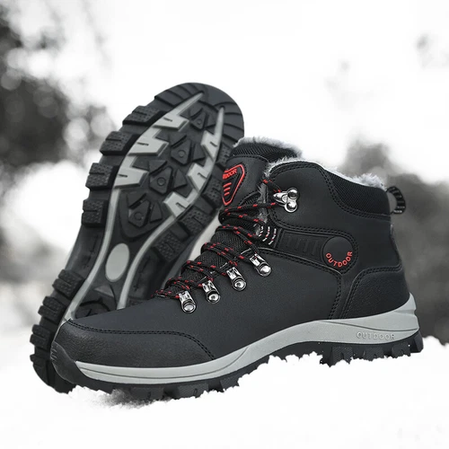 Men's Winter Warm Waterproof Snow Work Boots Hiking Outdoor Casual Leather Shoes - Bild 13 von 21