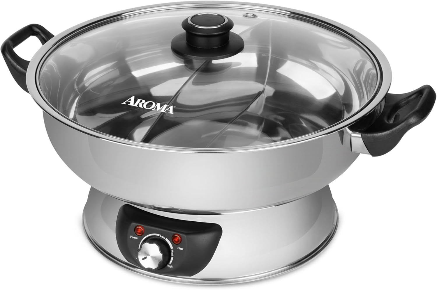 Stainless Steel Dual-Sided Shabu Hot Pot & 6-Cup Rice Cooker
