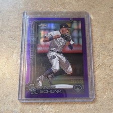 Topps Chrome 2025 Aaron Schunk Purple Refractor #238 Colorado Rockies /250