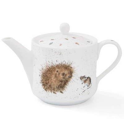 ROYAL WORCESTER Wrendale Teapot Hedgehog & Mouse 1 Pint