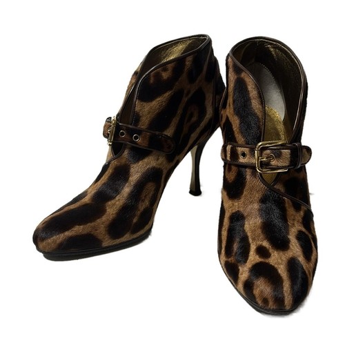 Auténticas botas para mujer DOLCE&GABBANA - beige marrón oscuro pantorrilla por nacer - Imagen 2 de 6