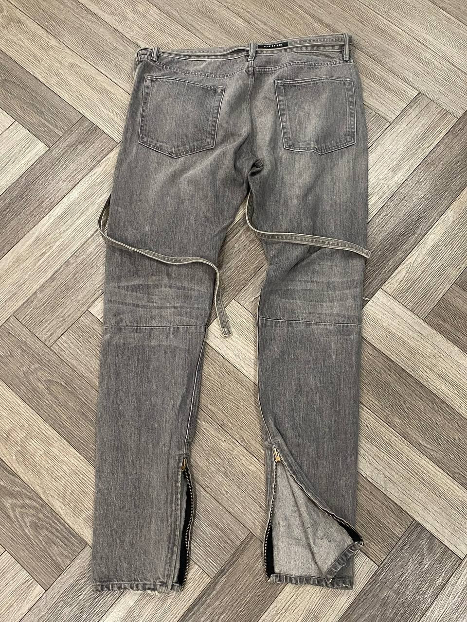FEAR OF GOD 6th collection Gray ripped distressed Straight jeans Denim 36 Used thumbnail 4