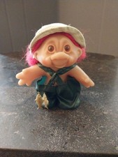 Vintage -5 "Signed Dam Troll 1986 Fisherman Outfit
