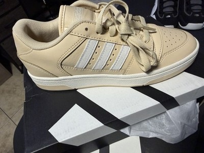 adidas Break Start Low W Women's Beige White Low Top Lace Up Athletic Sneakers