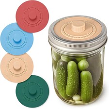 Airlock Fermentation Lids for Wide Mouth Mason Jars, Fermenter Caps, Fermentatio