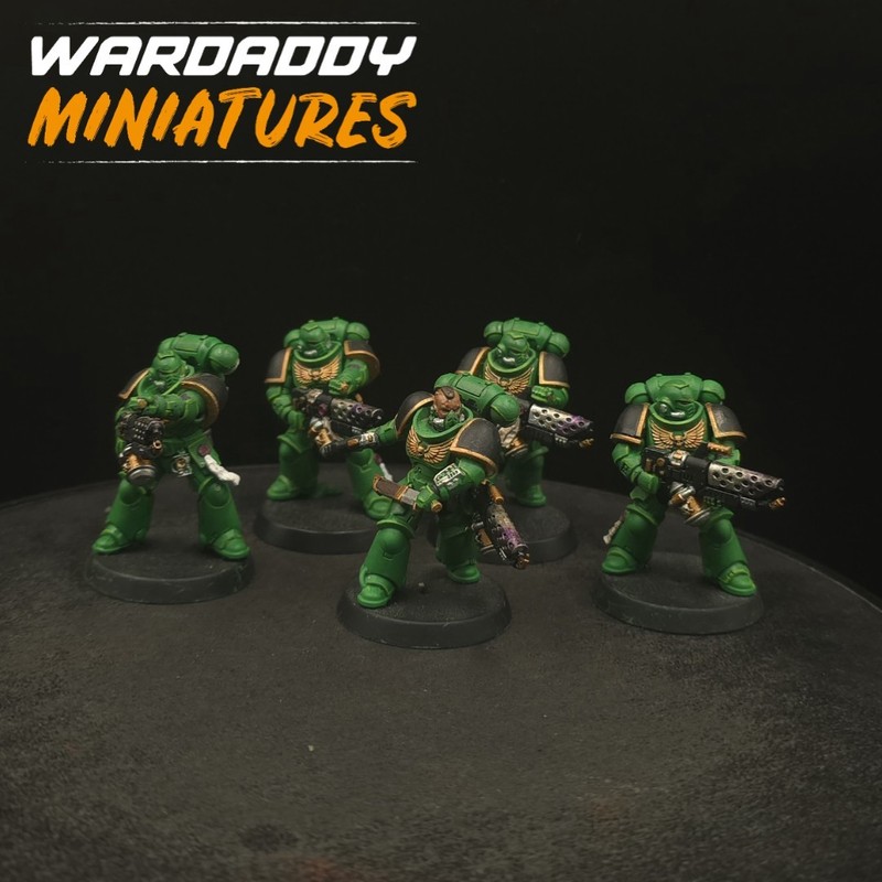 Pro Painted Warhammer 40k Salamanders Infernus Marines ×5 Lot A Games Workshop
