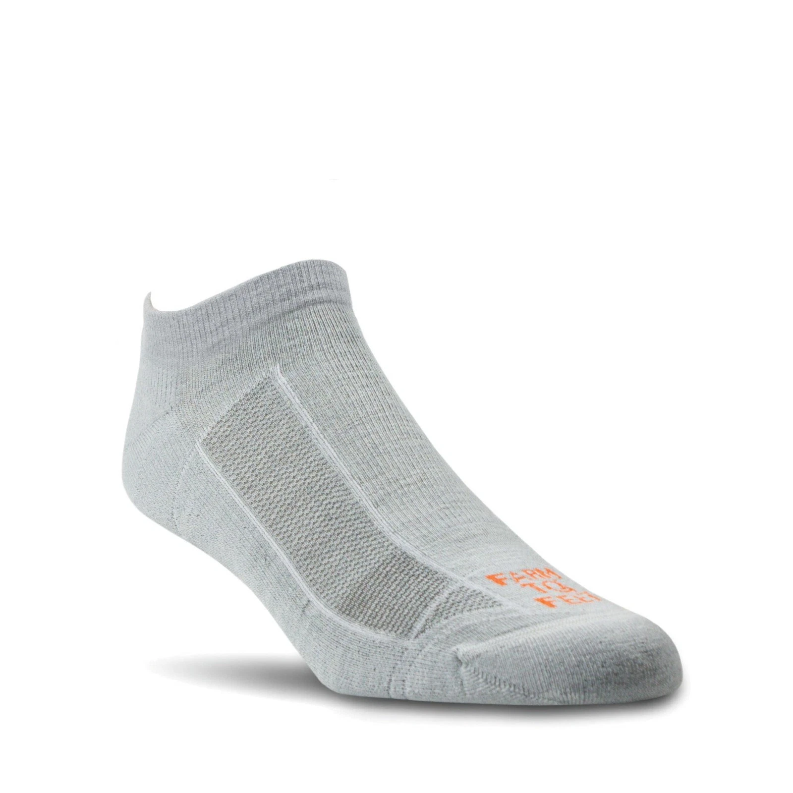 Farm to Feet Men's Greensboro Multisport Low Socks Medium Silver/Red Orange