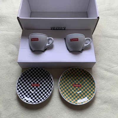 【 Supreme × IPA 】 Espresso Set Supreme IPA Porcellane Aosta Espresso Set of 2 Black & Teal