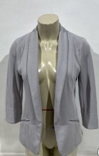 Skies Are Blue Women's Hannah Modal Scuba Blazer Grey Sz S New W/ Tags