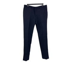 Valentino Spa Pants Mens US 38 IT54 Dress Slim Tapered Fit Navy Blue Wool NEW