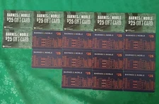 Barnes and Noble Gift Cards - $425 Worth - 17 $25 Gift Cards - Reading Books