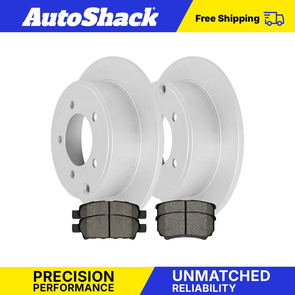 Coated Rear Brake Rotors & Ceramic Pads for Jeep Patriot Compass Dodge Avenger