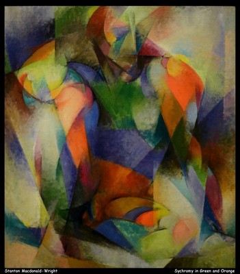Stanton Macdonald Wright Sychromie in Grün und Orange O 1 Kunstdruck Poster Wand