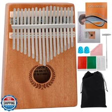 Mulucky 17-key Kalimba Thumb Piano - Portable Wooden Thumb Piano with Tuning 