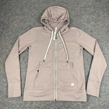 Vuori Halo Performance Hoodie 2.0 Full Zip Dream Knit Pink Womens XS
